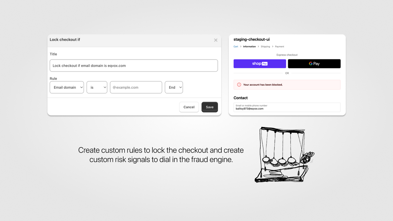 fraud blocklist feature OTP and verification