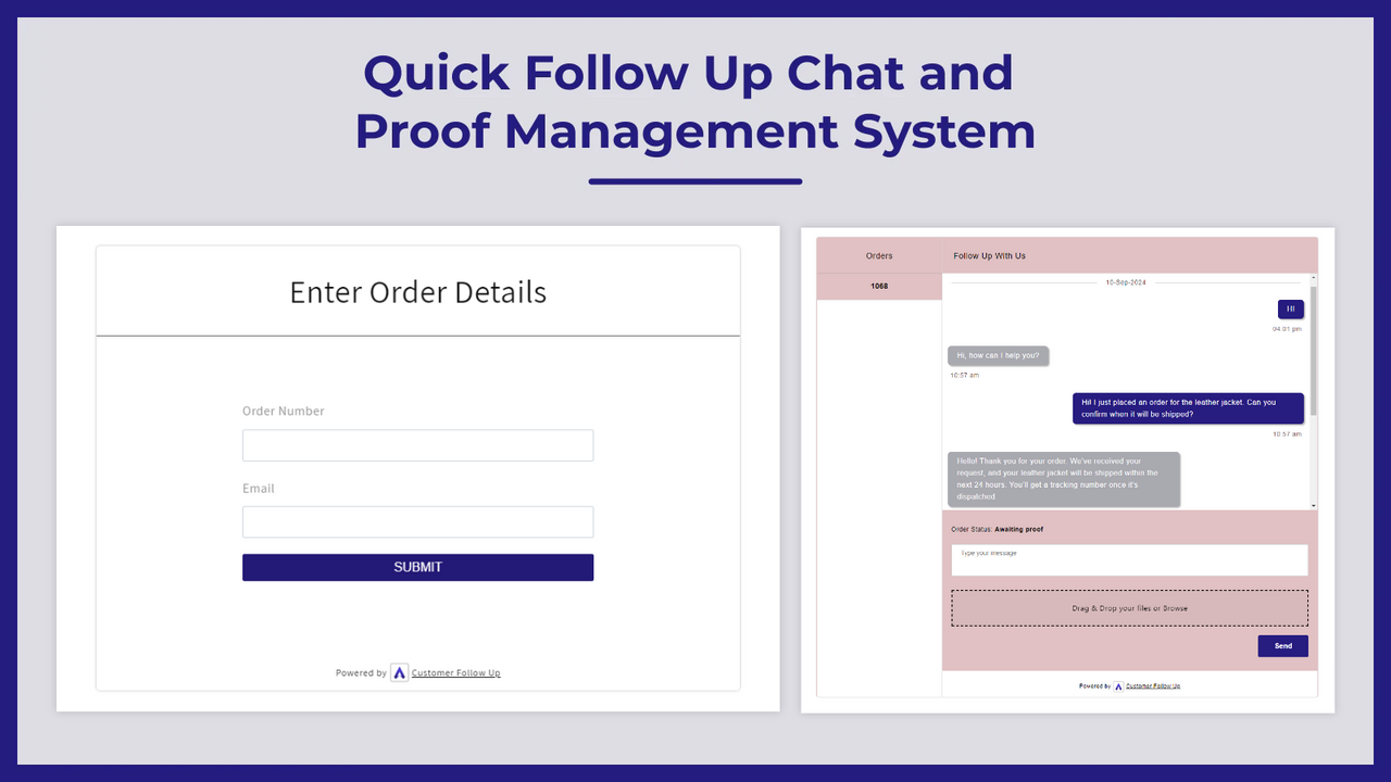 Quick Follow Up Chat and Proof Manager - Works on any page