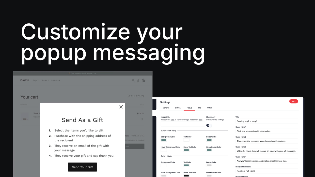 Track Shopify stores gifting activity