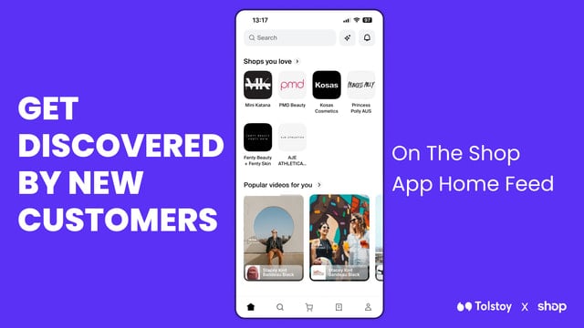 Shop Videos. Get Discovered by New Customers on Shop home feed