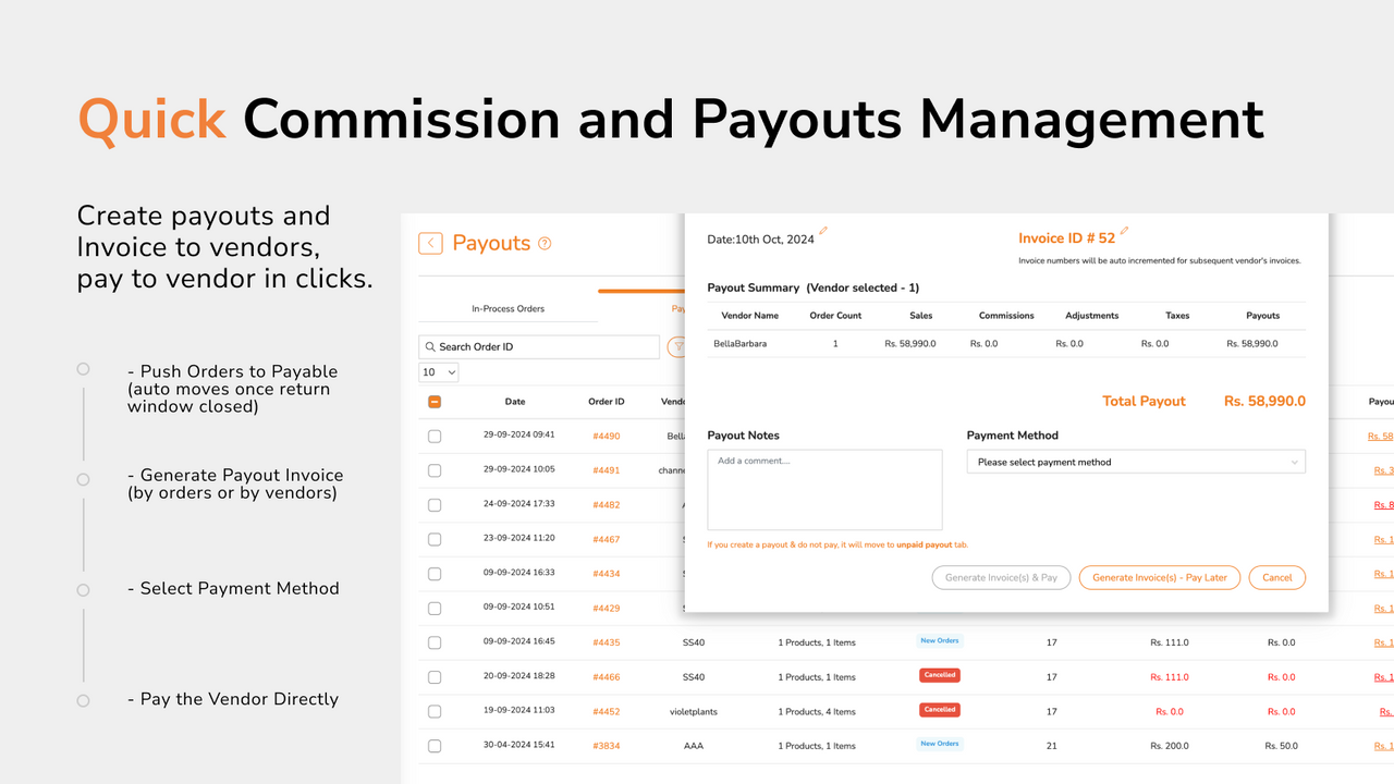 Payouts Page