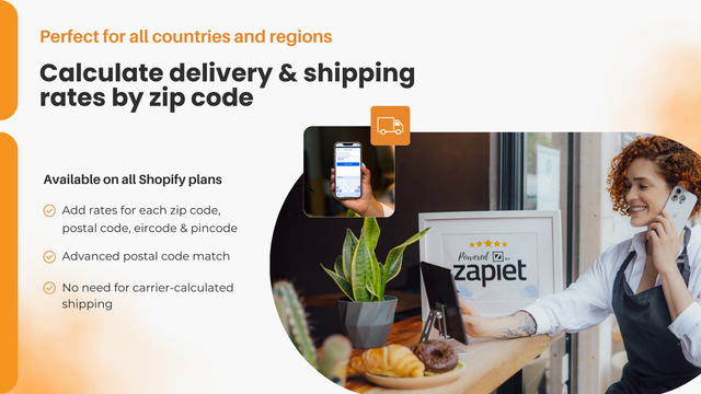 Zapiet ‑ Rates by Zip Code