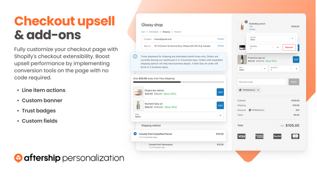 Smart checkout upsells 
