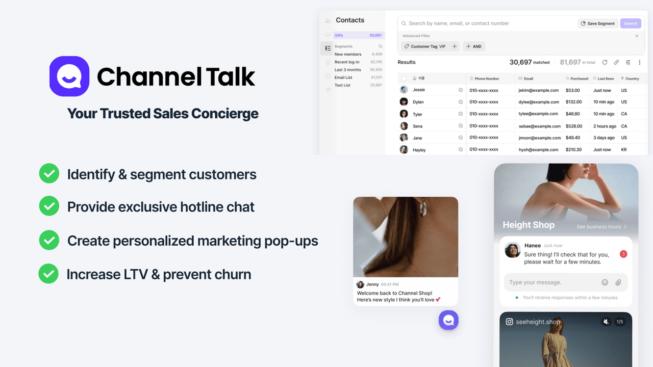 Channel Talk - Your First Sales Concierge