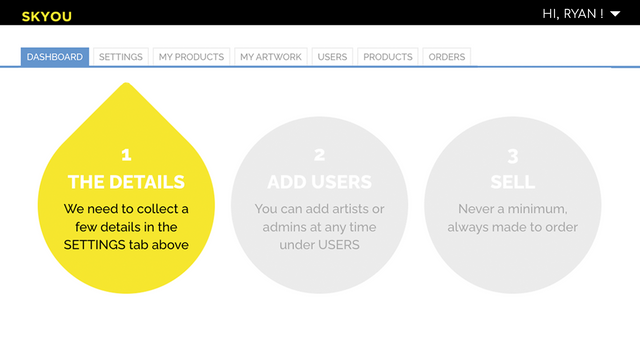 skyou user customization dashboard