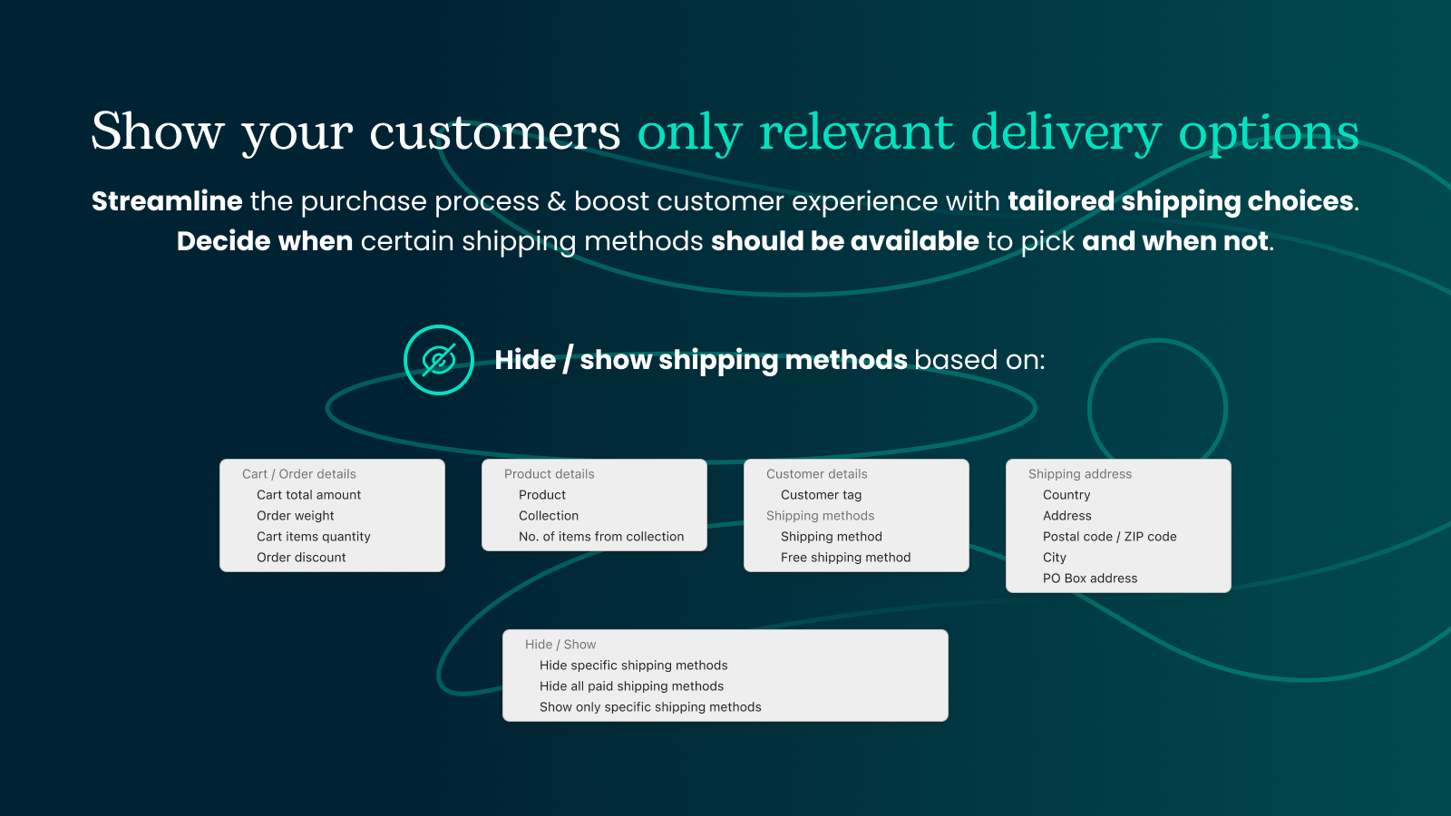 OCT Hide Shipping Methods