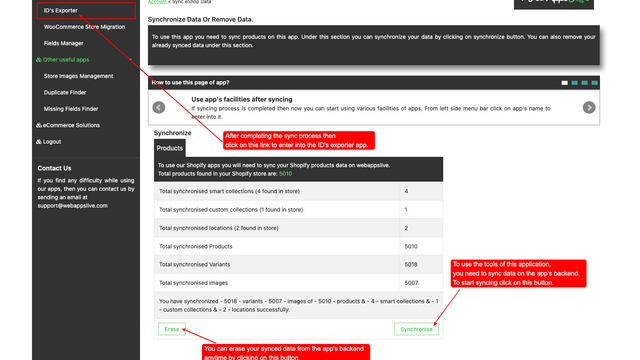 Sync product data