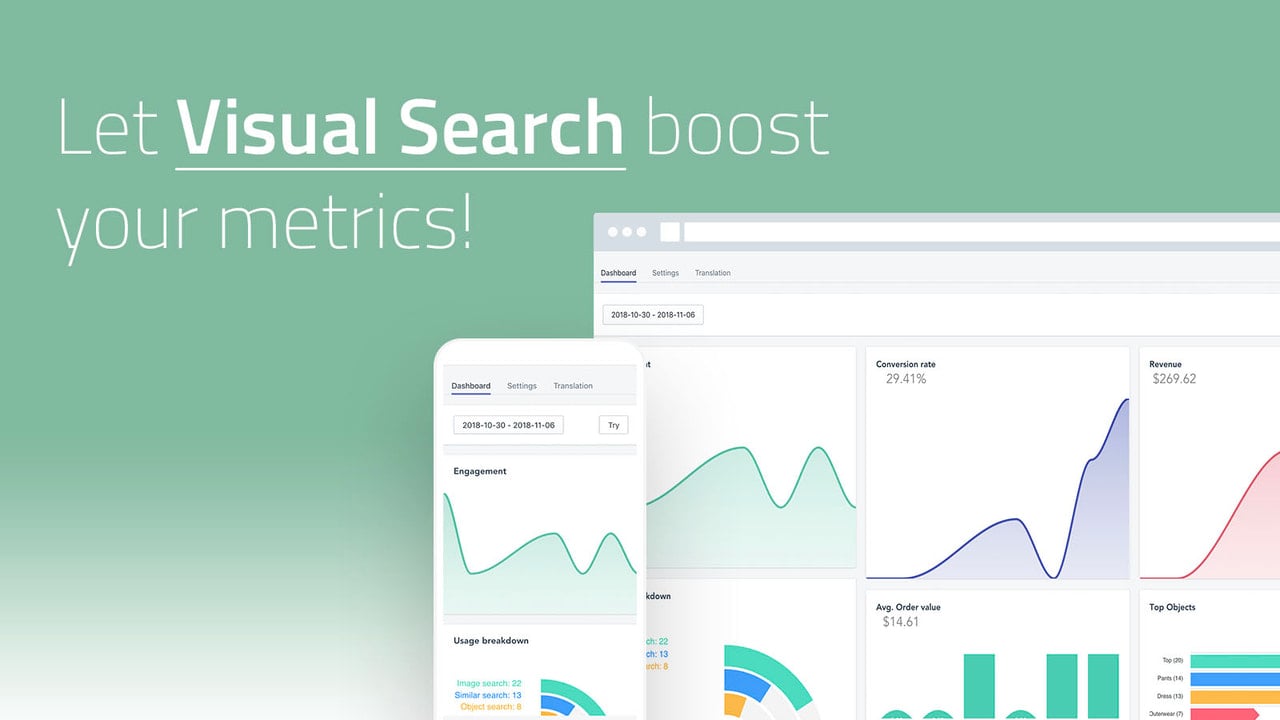 Visual search admin dashboard