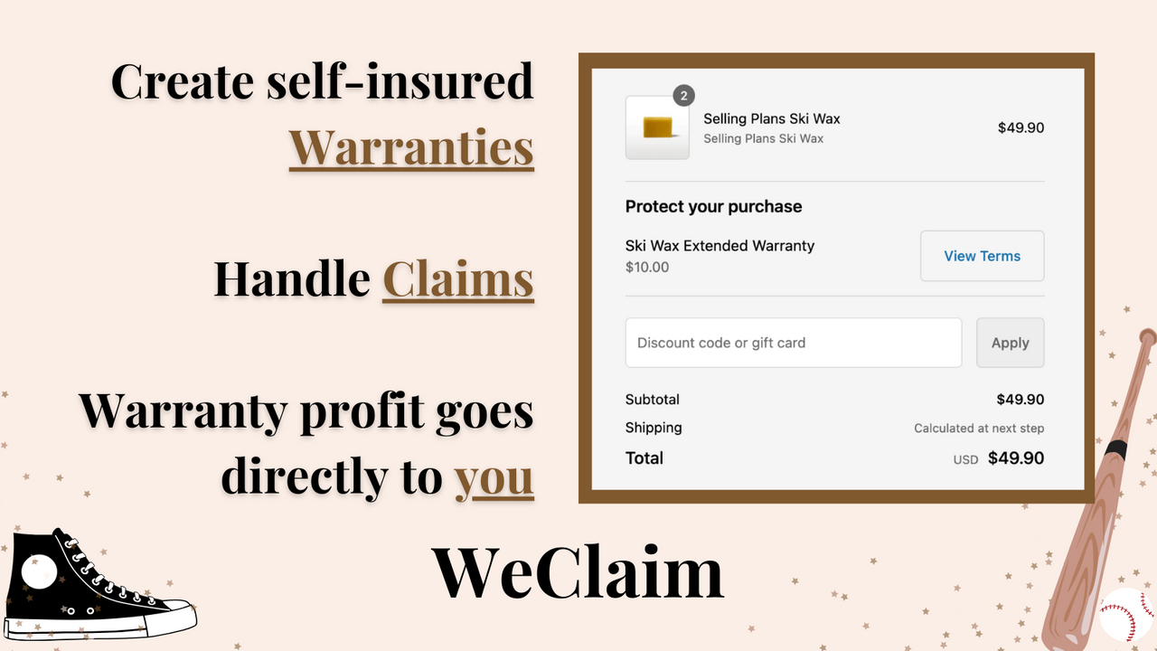 Features of WeClaim (custom warranties, claims handling)