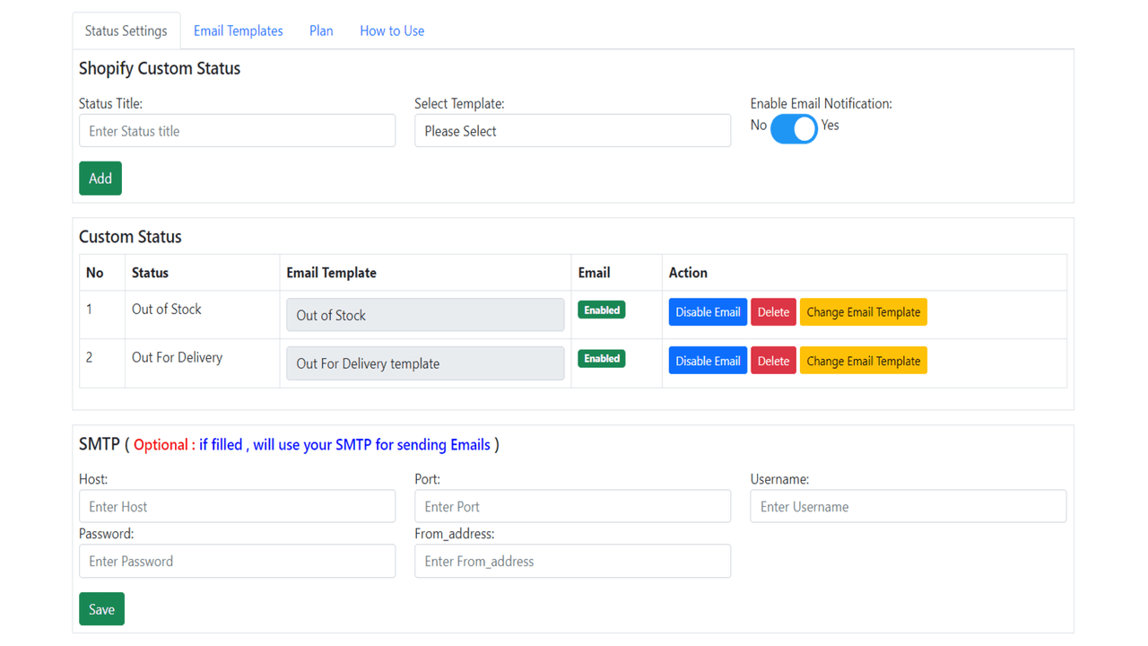 Create And Manage Statuses