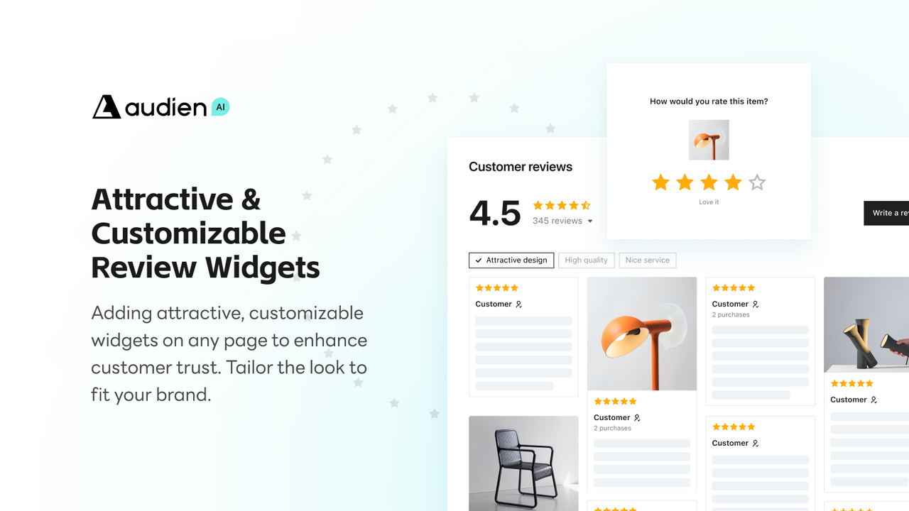 Custom product review widgets to enhance customer trust & sales