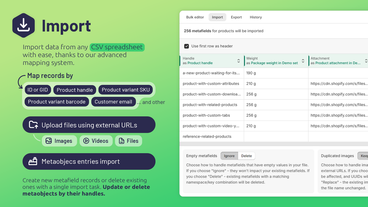 Data import