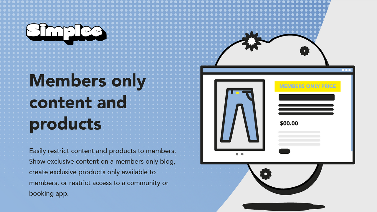 Restrict content, pages, blogs and products to members only