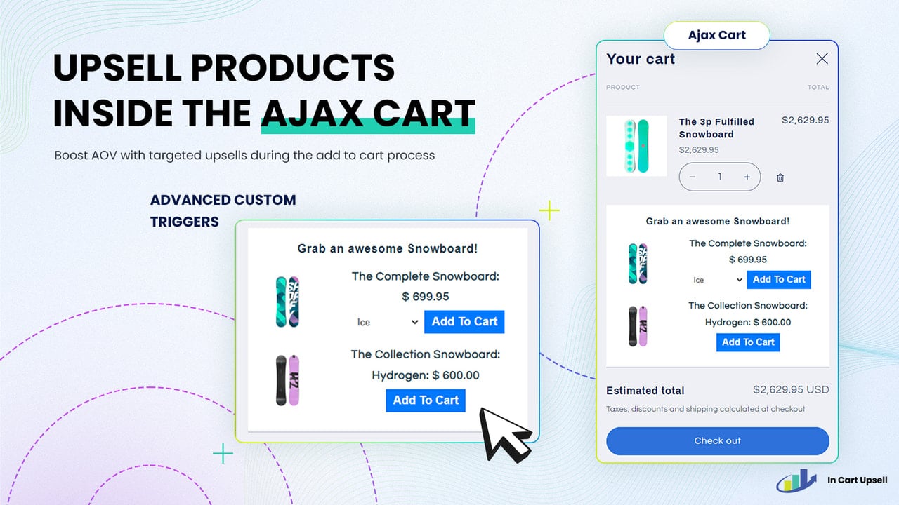 Upsell compatible with AJAX carts, drawer, and popup carts