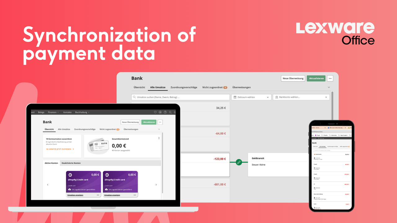 lexware office shopify synchronisation of payment data