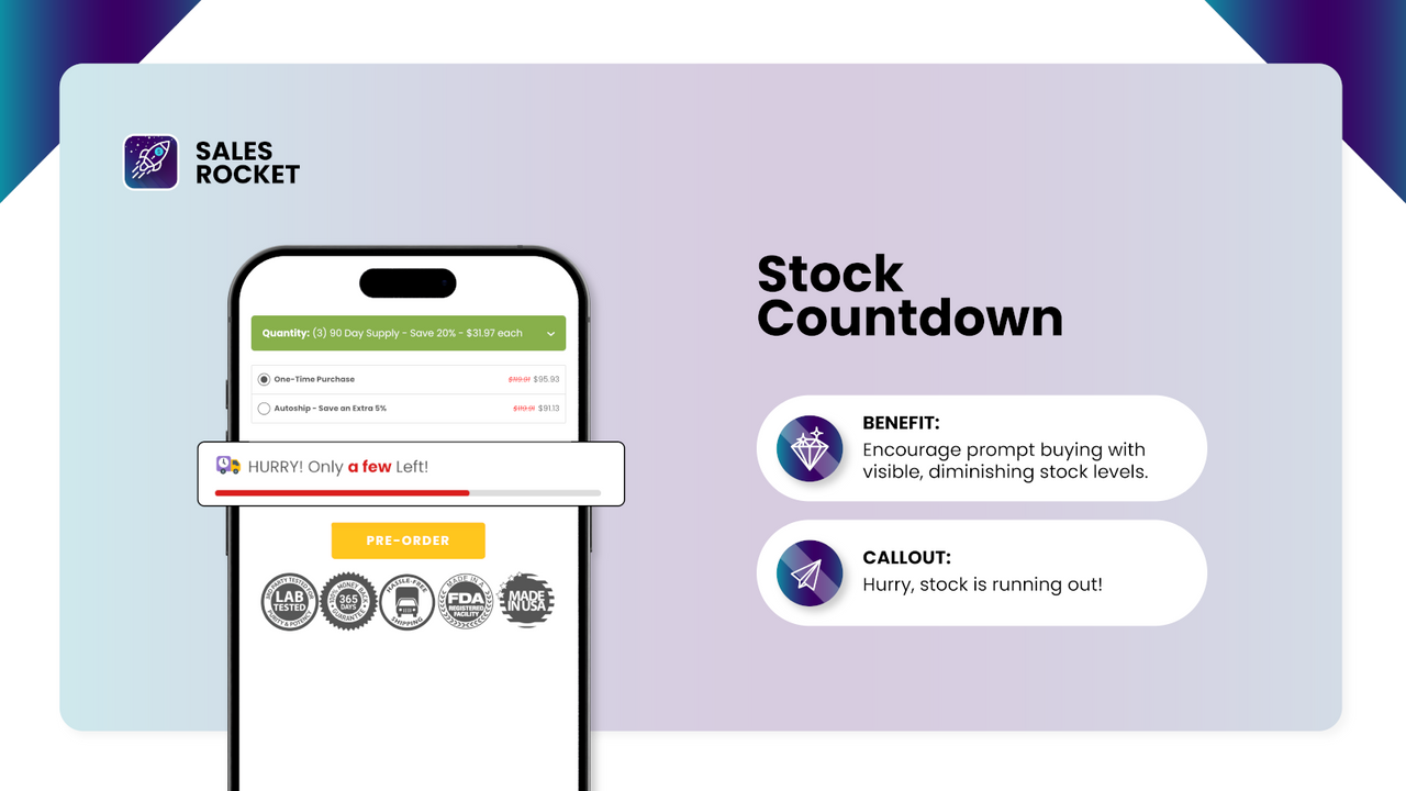 Stock Countdown Sales Rocket Shopify App