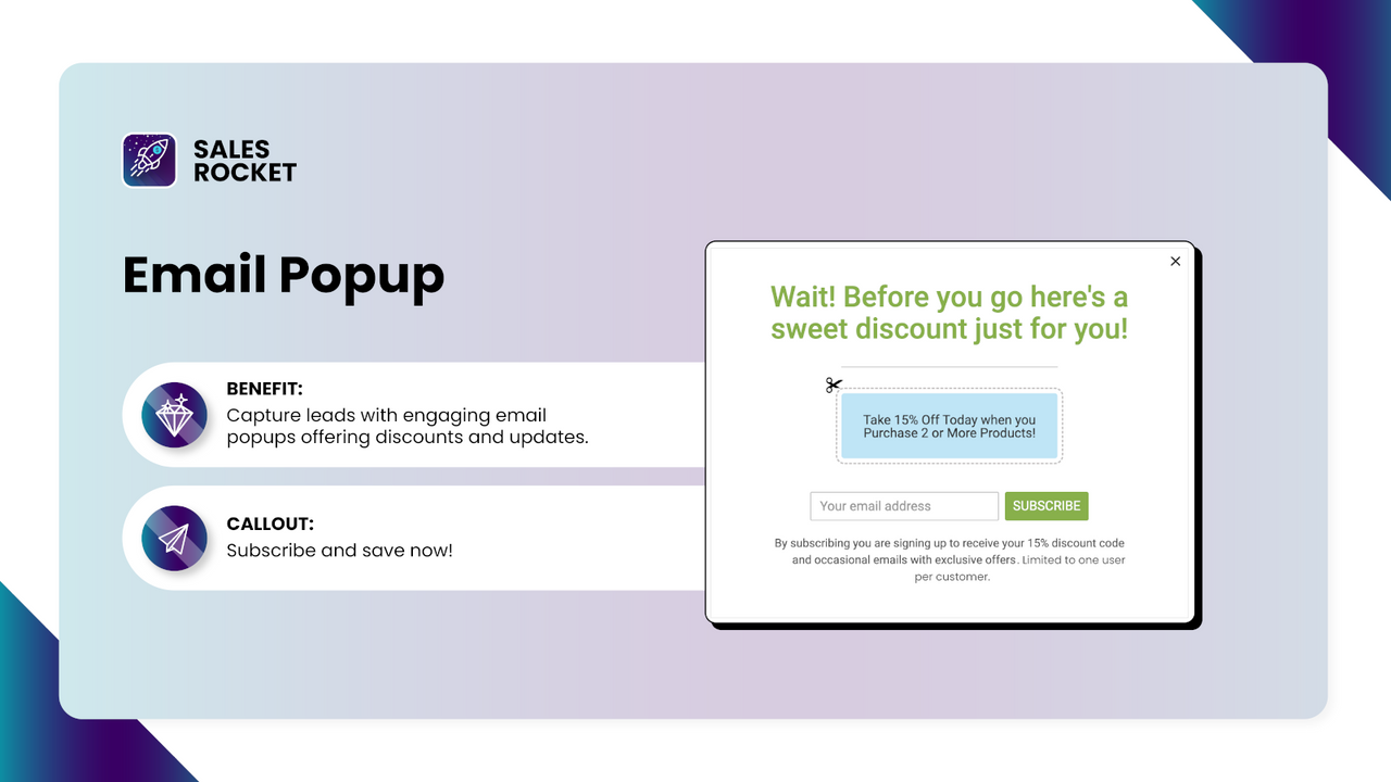 Email Popup Sales Rocket Shopify App