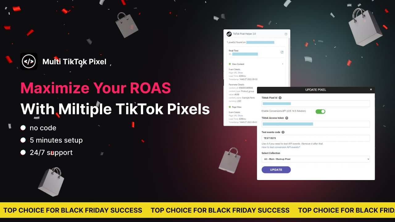 Easily install multiple TikTok pixels and track unlimited events to boost retargeting and optimization.