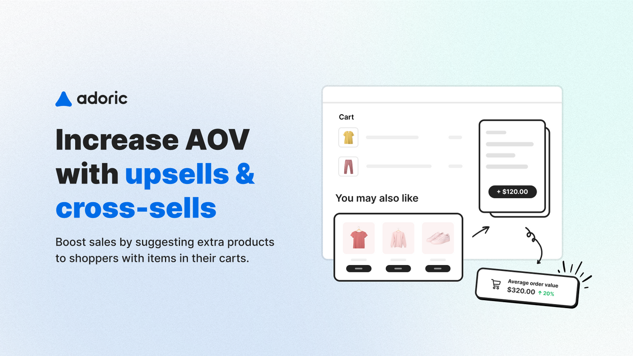 Increase AOV with upsells & cross-sells