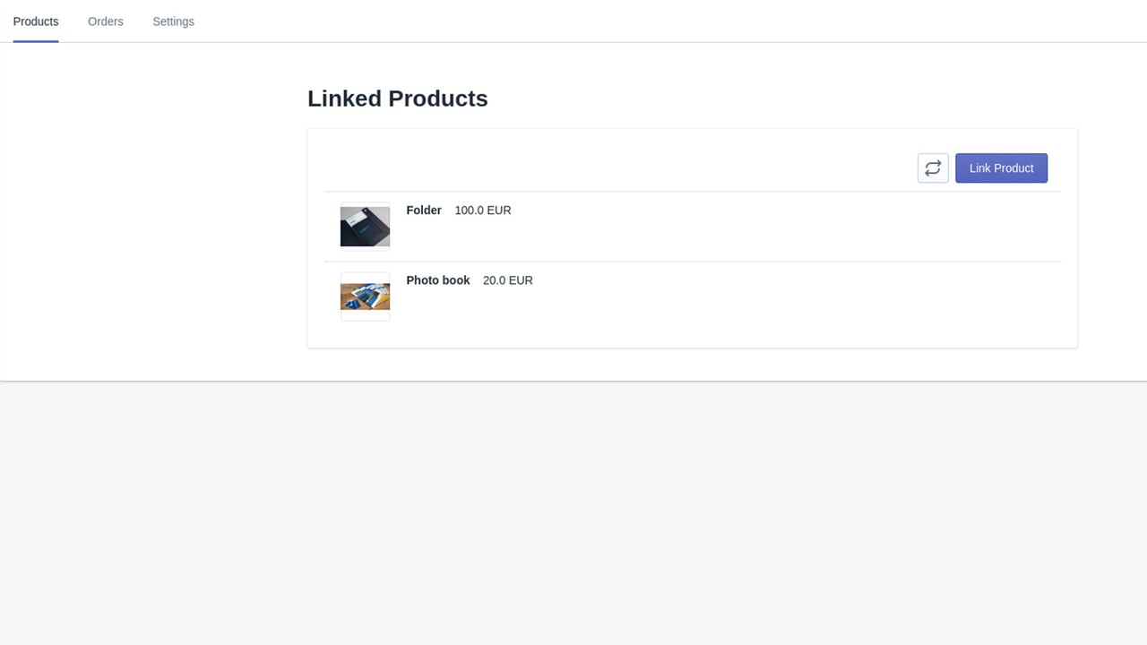 Product list page