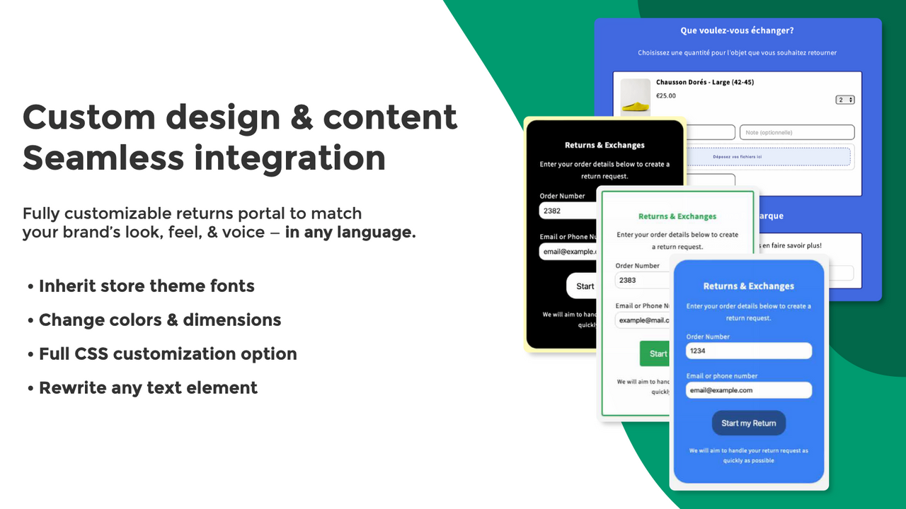 Custom portal branding and design to match your store