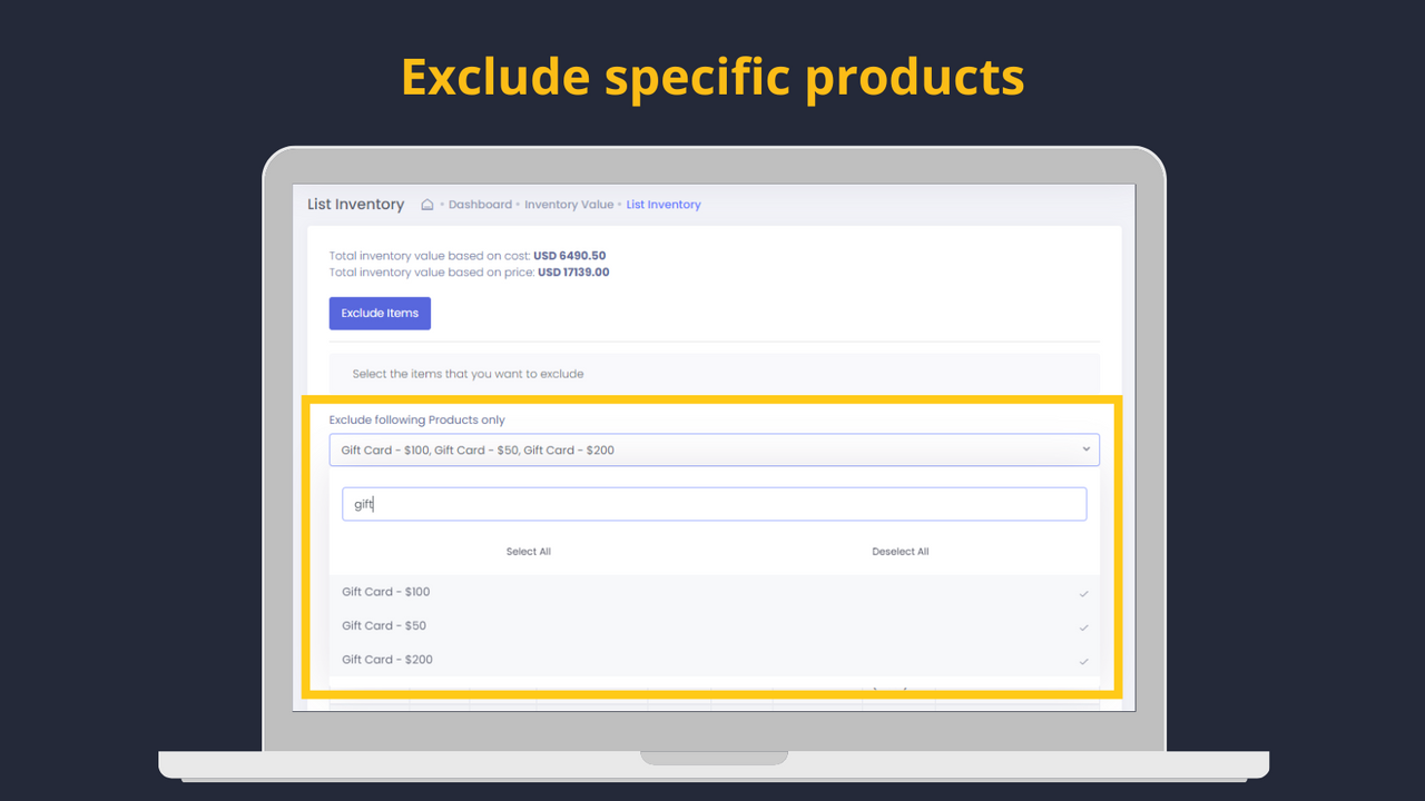 shopify custom preset and filtering