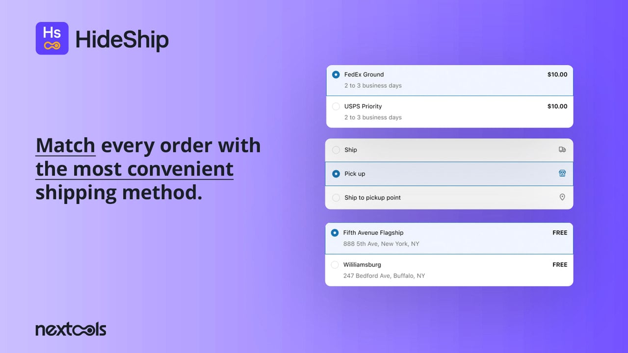 HideShip: Hide & sort shipping methods