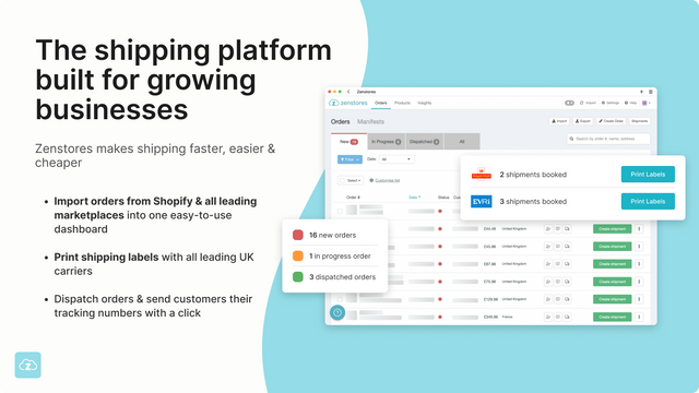Zenstores is the shipping platform built for ecommerce