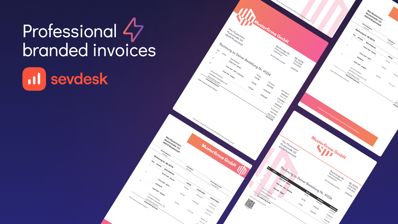 professional Invoice Layout - sevdesk