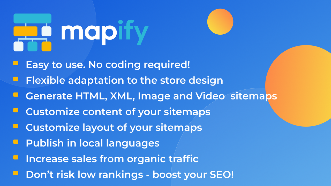 Shopify HTML Sitemap automatically generated and updated