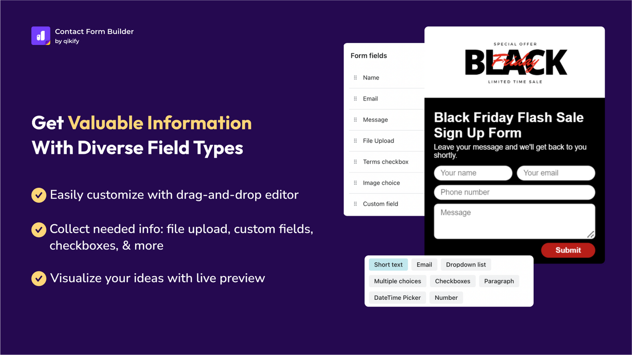 Gather exactly information with many types of fields