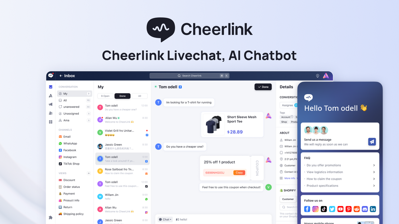 Cheerlink AI Chatbot and Email