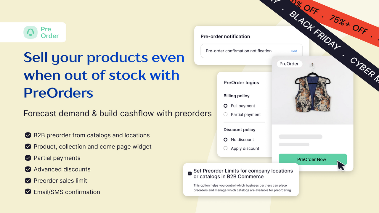 Add “preorder” button to enable presale for your store