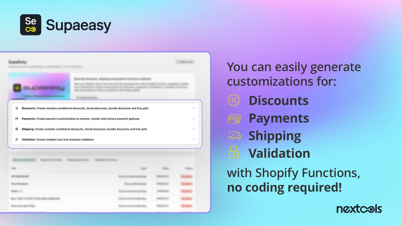 Supaeasy: Shopify Functions Generator & Migrator