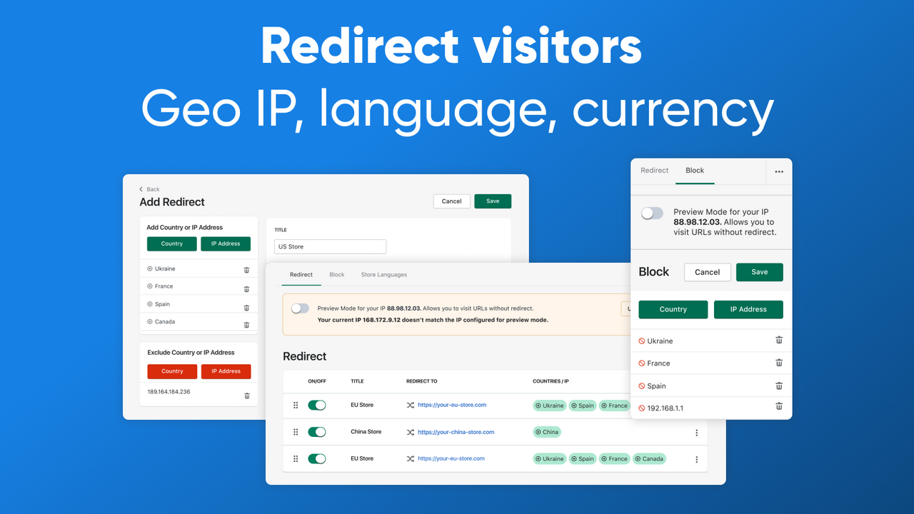 Redirect visitors to local versions based on their location