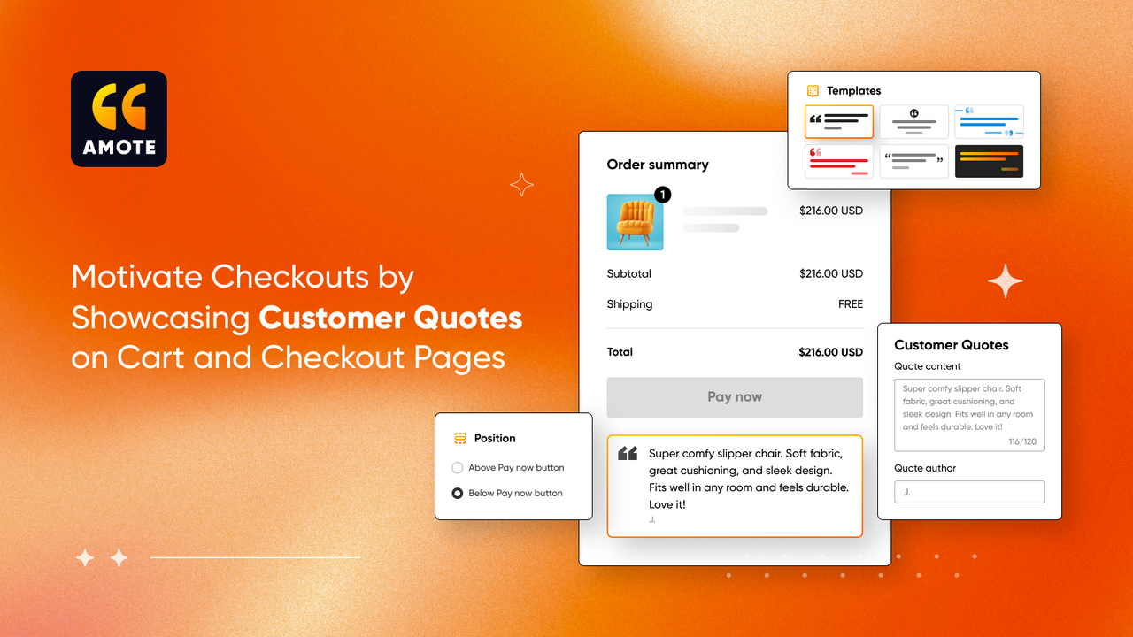 Showcasing Customer Quotes on Cart and Checkout Pages