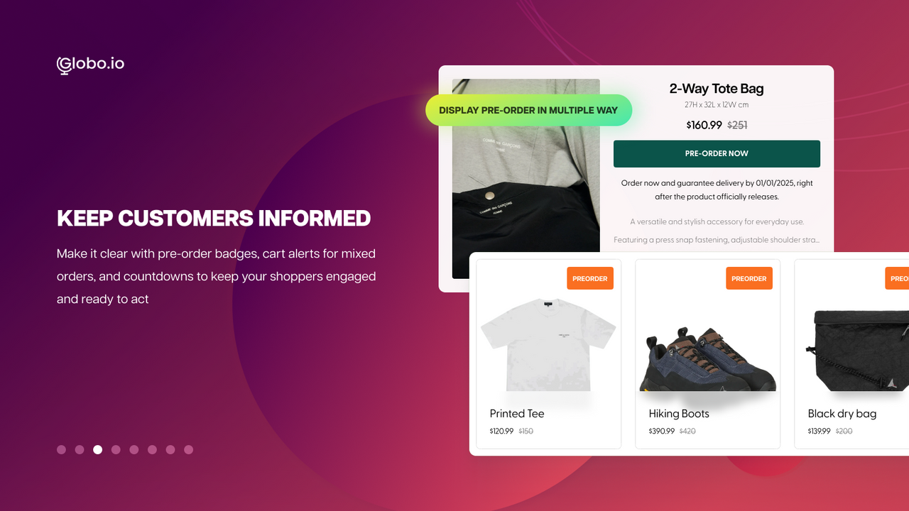 Shopify pre-order badge in collection page