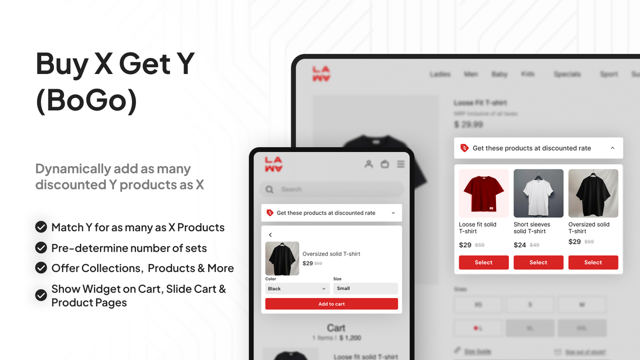 Buy X Get Y - Multiple Dynamic Product Additions