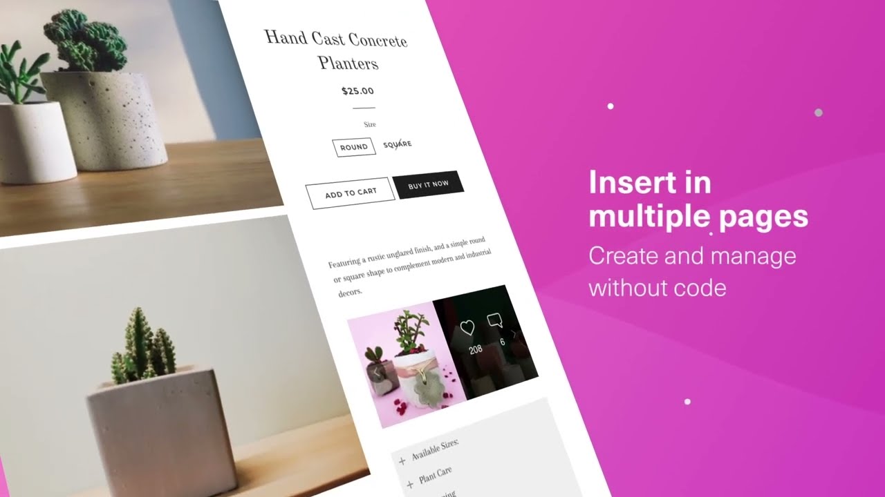 Display captivating Instagram content on your store with customizable gallery feeds for enhanced engagement.