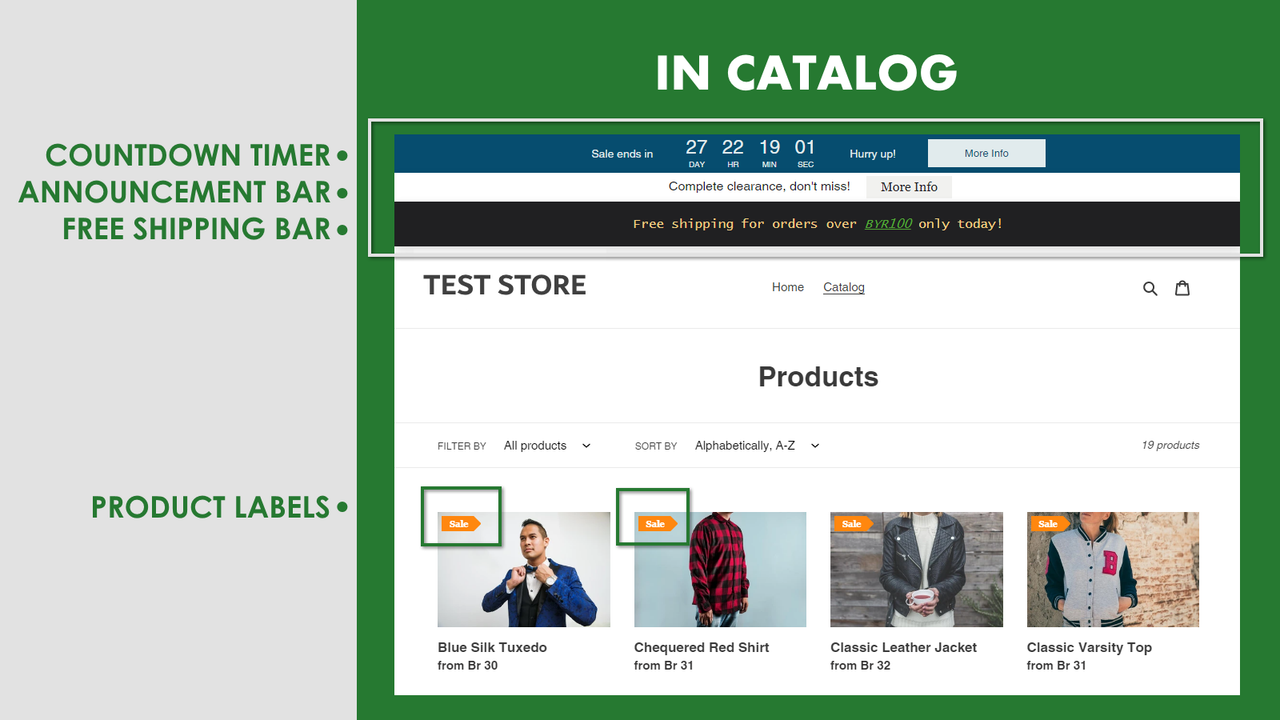 Sales Booster on Catalog Pages