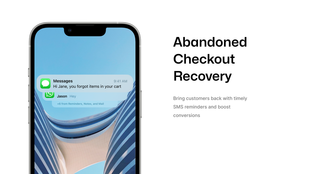 Recover abandoned cart notification flow