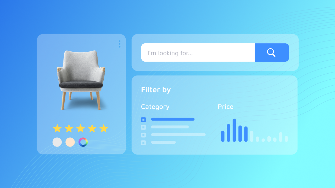 360 product search and filters