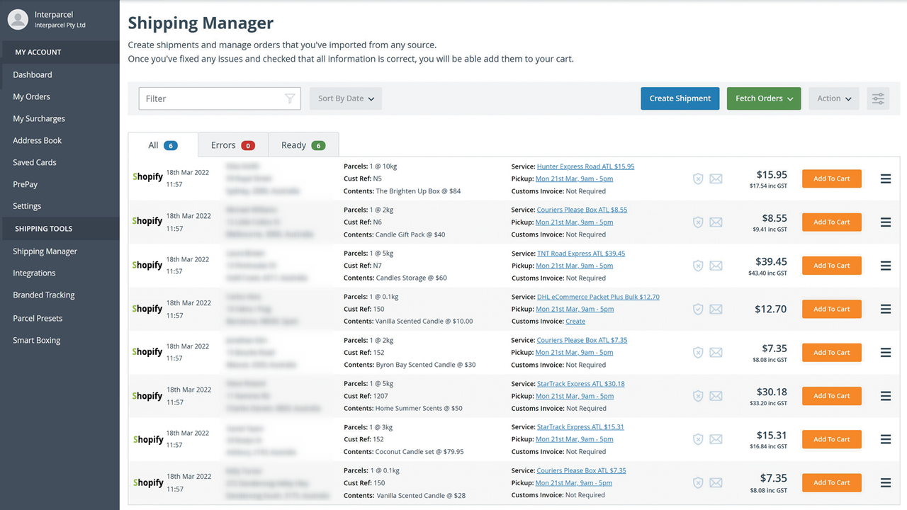 Import and Process Your Orders From Our Shipping Manager