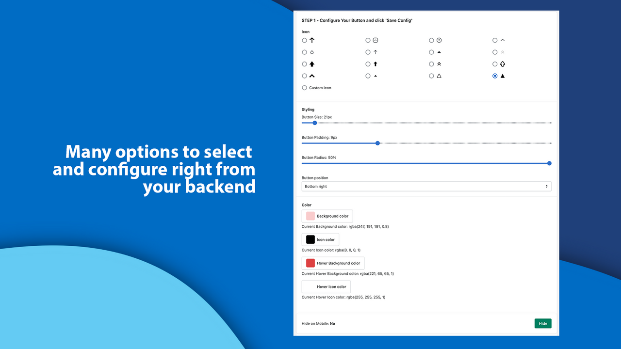 Many options to select