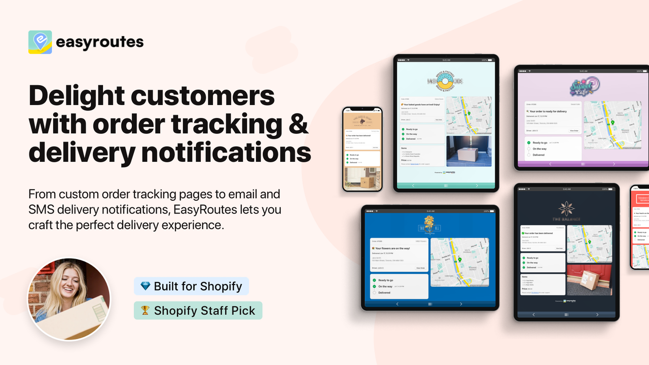 Delight customers with order tracking & delivery notifications.