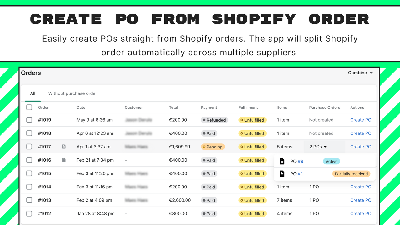 Transfer Purchase Order to your inventory. Update stocks