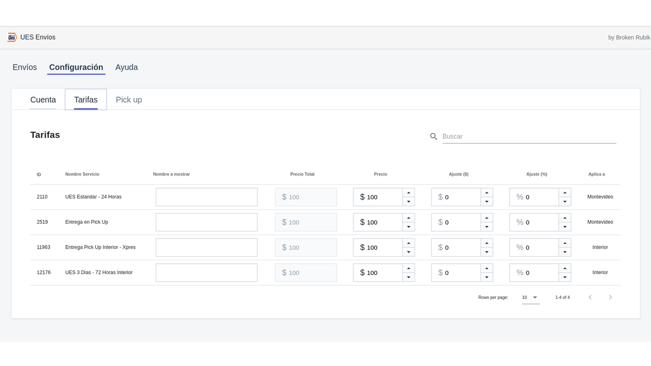 Configura las tarifas de tus envíos de forma personalizada