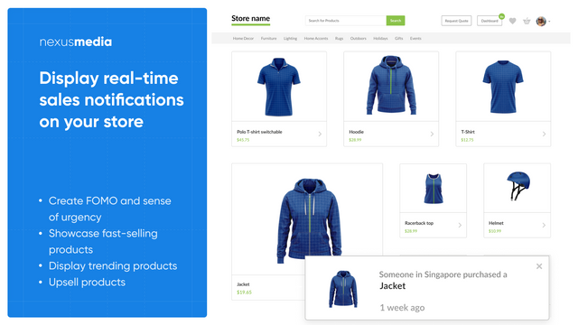 Display real-time shopify sales notifications on your store