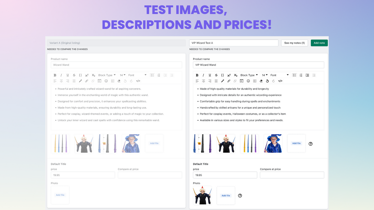 A/B Split Test App - Prices, Images, Description