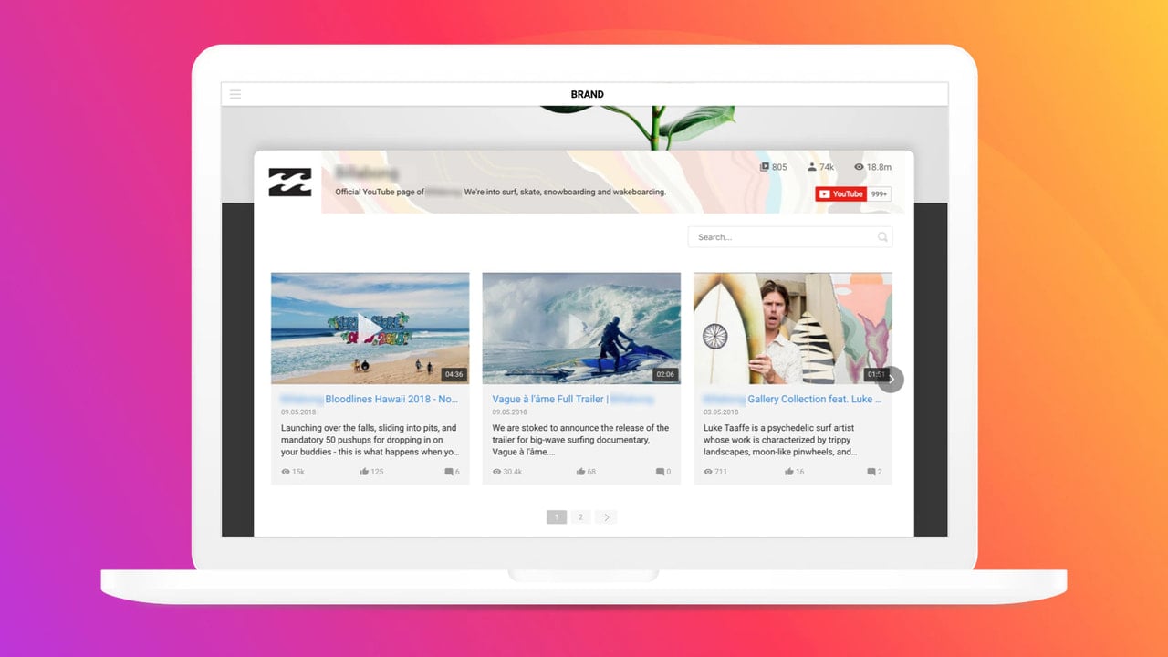 Enjoy the balanced look of the youtube widget with any website